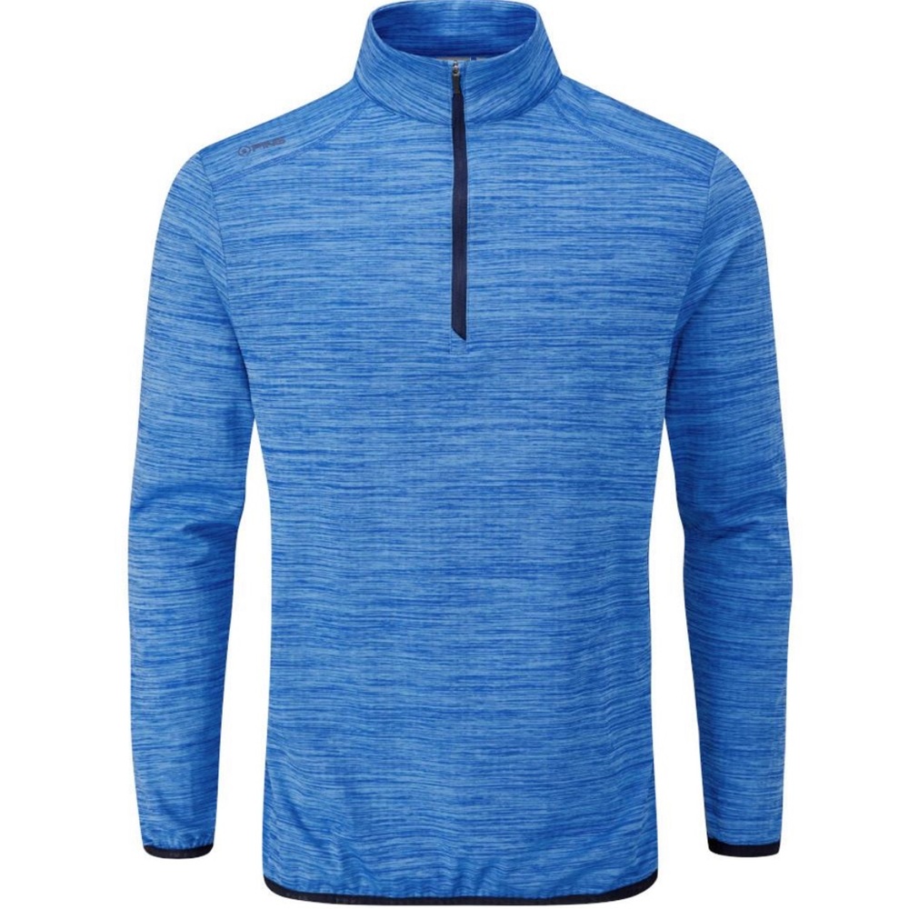 NWT Ping Gents Edison ½ Zip Top Brilliant Blue Marl